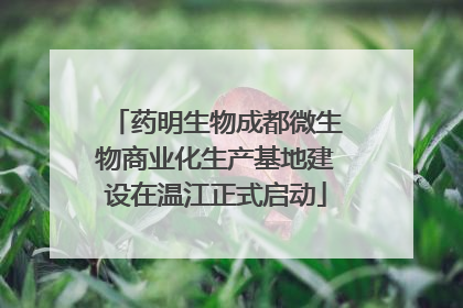 药明生物成都微生物商业化生产基地建设在温江正式启动