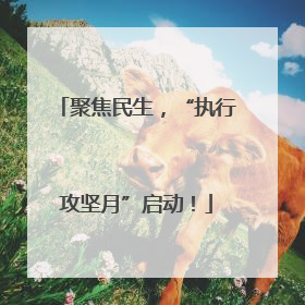 聚焦民生，“执行攻坚月”启动！
