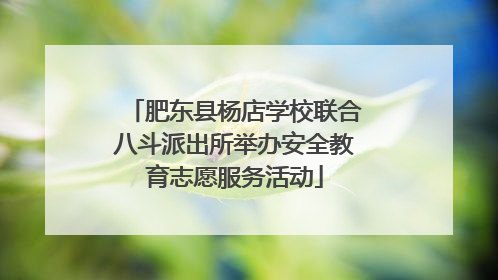 肥东县杨店学校联合八斗派出所举办安全教育志愿服务活动