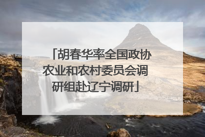 胡春华率全国政协农业和农村委员会调研组赴辽宁调研