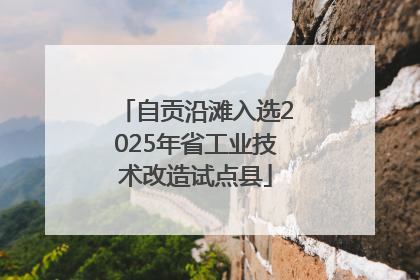 自贡沿滩入选2025年省工业技术改造试点县