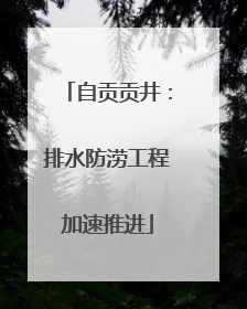 自贡贡井：排水防涝工程加速推进