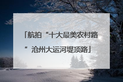 航拍“十大最美农村路”沧州大运河堤顶路