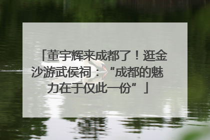 董宇辉来成都了！逛金沙游武侯祠：“成都的魅力在于仅此一份”