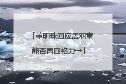 董明珠回应孟羽童能否再回格力→
