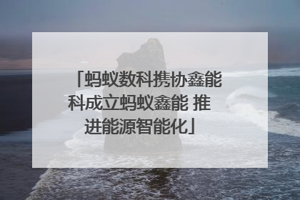 蚂蚁数科携协鑫能科成立蚂蚁鑫能 推进能源智能化