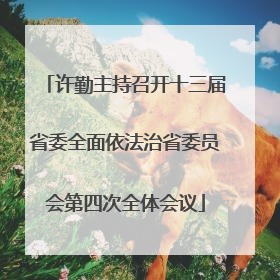 许勤主持召开十三届省委全面依法治省委员会第四次全体会议