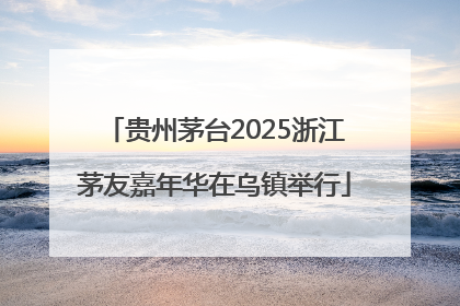 贵州茅台2025浙江茅友嘉年华在乌镇举行