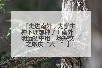 走进南外，为学生种下理想种子！南外明远初中用一场探校之旅庆“六一”