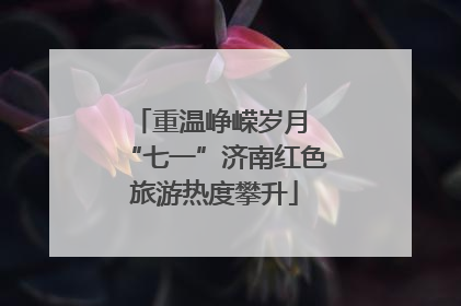 重温峥嵘岁月 “七一”济南红色旅游热度攀升