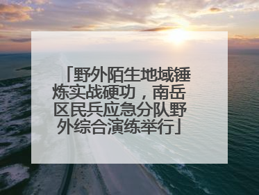野外陌生地域锤炼实战硬功，南岳区民兵应急分队野外综合演练举行