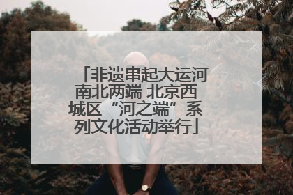 非遗串起大运河南北两端 北京西城区“河之端”系列文化活动举行