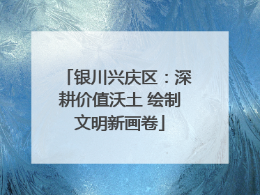 银川兴庆区：深耕价值沃土 绘制文明新画卷