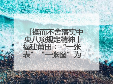 锲而不舍落实中央八项规定精神丨福建莆田：“一张表”“一张图”为基层减轻“数字负担”