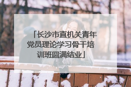 长沙市直机关青年党员理论学习骨干培训班圆满结业