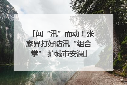 闻“汛”而动！张家界打好防汛“组合拳” 护城市安澜