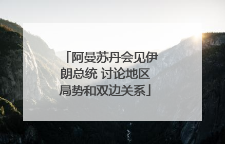 阿曼苏丹会见伊朗总统 讨论地区局势和双边关系