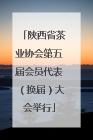 陕西省茶业协会第五届会员代表（换届）大会举行