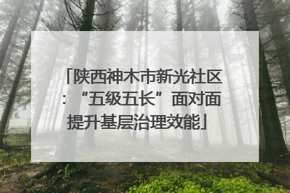 陕西神木市新光社区：“五级五长”面对面 提升基层治理效能