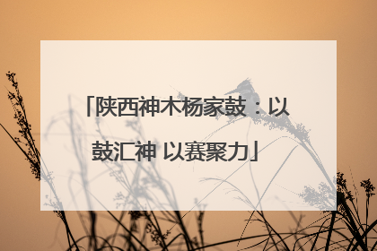 陕西神木杨家鼓：以鼓汇神 以赛聚力