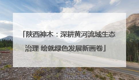 陕西神木：深耕黄河流域生态治理 绘就绿色发展新画卷