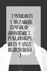 雪域湘音丨助力藏族青年就业 湖南援藏工作队建成西藏首个清洁能源装备园