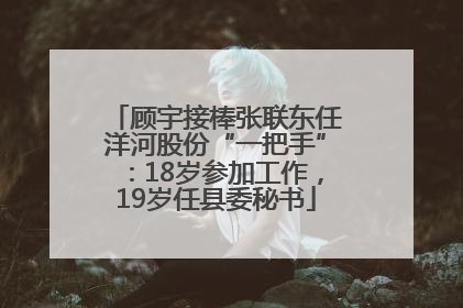 顾宇接棒张联东任洋河股份“一把手”：18岁参加工作，19岁任县委秘书