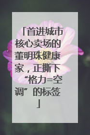 首进城市核心卖场的董明珠健康家，正撕下“格力=空调”的标签