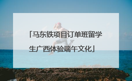 马东铁项目订单班留学生广西体验端午文化