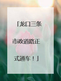 龙口三条市政道路正式通车！