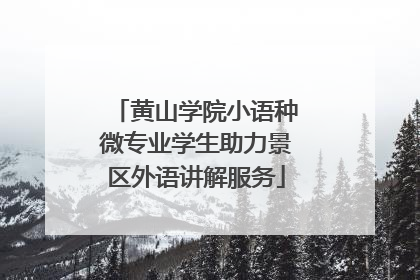 黄山学院小语种微专业学生助力景区外语讲解服务