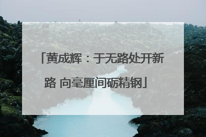 黄成辉：于无路处开新路 向毫厘间砺精钢