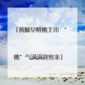 黄陂早鲜桃上市 “桃”气满满迎客来