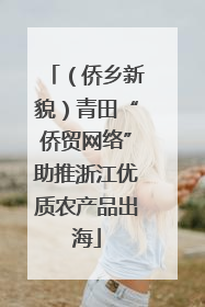 （侨乡新貌）青田“侨贸网络”助推浙江优质农产品出海