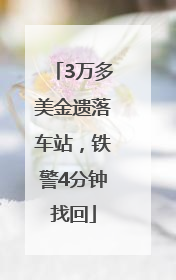 3万多美金遗落车站，铁警4分钟找回