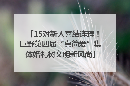 15对新人喜结连理！巨野第四届“真简爱”集体婚礼树文明新风尚