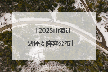 2025山海计划评委阵容公布