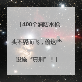 400个消防水枪头不翼而飞，偷这些设施“真刑”！