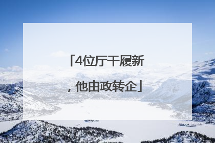 4位厅干履新，他由政转企
