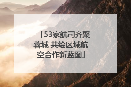 53家航司齐聚蓉城 共绘区域航空合作新蓝图