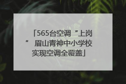 565台空调“上岗” 眉山青神中小学校实现空调全覆盖