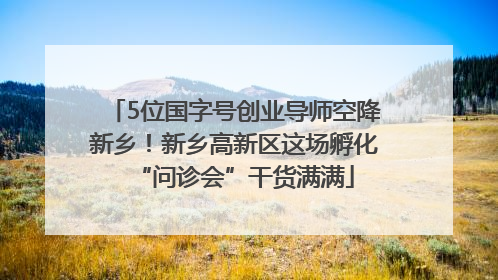 5位国字号创业导师空降新乡！新乡高新区这场孵化“问诊会”干货满满