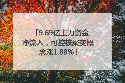 9.69亿主力资金净流入，可控核聚变概念涨1.88%